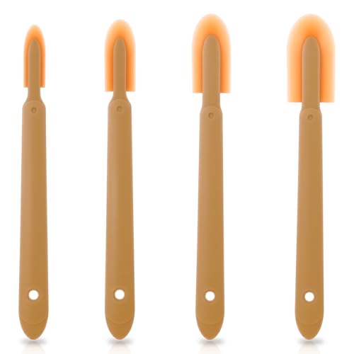 Rubber Caulking Tool, 4PCS Multi Size Flexible Silicone Caulking Tools Finishing Set with Caulk Smoother, Caulk Remover Tool, Caulks Smoothing Tools for Corners, Gaps & Seams