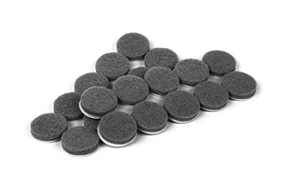Slipstick Premium Wool Felt Furniture Pads/Small Chair Feet Floor Protectors (3/4 Inch Round) Includes 20 Heavy-Duty Felt Pads with Self Stick Adhesive, Gray, CB111 - size: 3/4" Round
