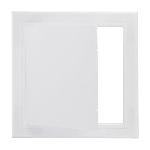 PATIKIL 5x5 inch(120x120mm) Self-Adhesive Access Panel, ABS Plumbing Access Doors Easy Wall Hole Cover for Drywall Plumbing Electrical Cables Wiring, White - color: White, size: 5x5 inch(120x120mm)