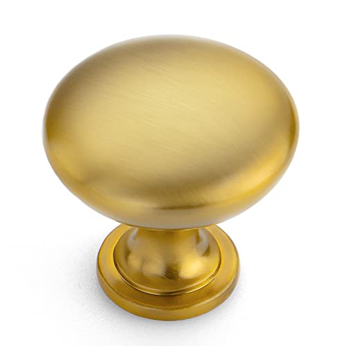 Ravinte 10 Pack Kitchen Cabinet Knobs Dresser Knobs Brused Brass Zinc Drawer Pulls Door Handles for Drawer Cupboard and Dresser - color: Brushed Brass