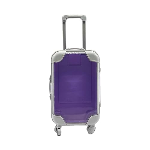 False Eyelash Storage Box, Portable Travel Organizer Mini Luggage False Eyelash Tray Makeup Tool (PURPLE) - color: PURPLE
