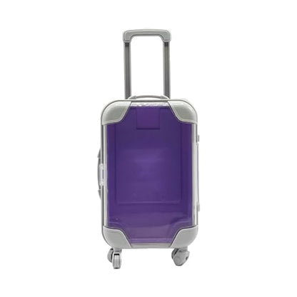 False Eyelash Storage Box, Portable Travel Organizer Mini Luggage False Eyelash Tray Makeup Tool (PURPLE) - color: PURPLE