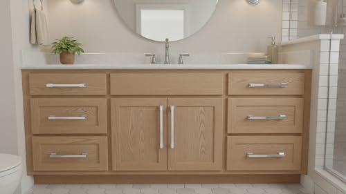 Alzassbg 10 Pack Polished Chrome Cabinet Pulls, 3-3/4 Inch(96mm) Hole Centers Kitchen Cabinet Handles for Cabinets and Drawers AL3061CP - color: Polished Chrome, size: 3-3/4" Hole Center