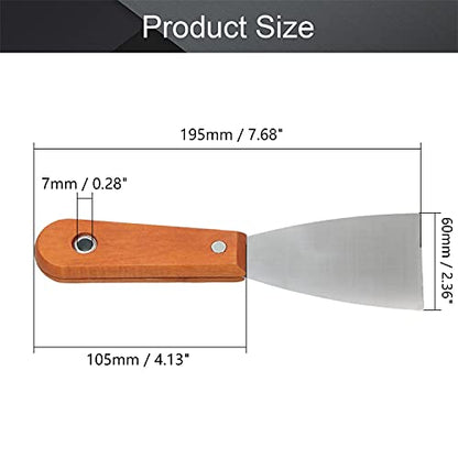 Utoolmart Putty Scraper 2.5" Cr-V Steel Stiff Putty Knives with Plastic Handle for Taping Paint Wall Floor Tile 2Pcs - size: 2.5 inch