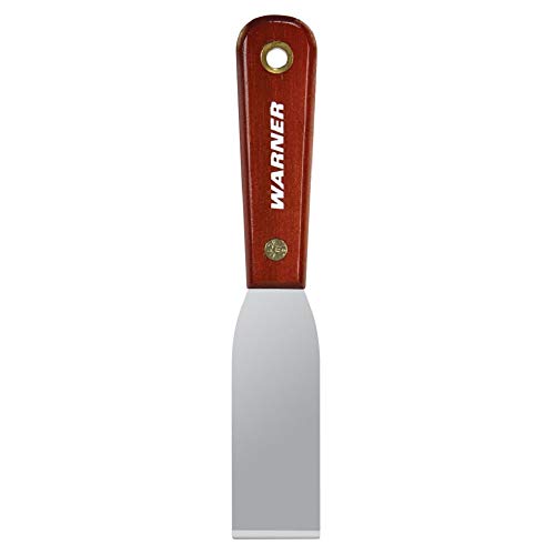 Warner 1-1/4" Chisel Ground Stiff Putty Knife, Carbon Steel Blade, Rosewood Series, 601 - size: 1-1/4", style: Stiff Chisel Ground