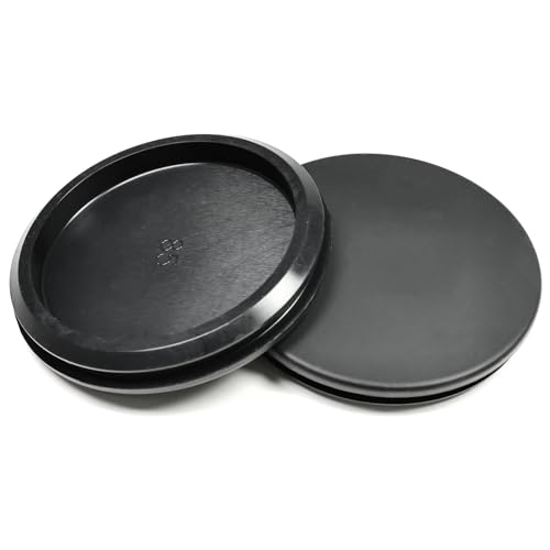 2 Pcs 85 mm Silicone Rubber Plugs Snap in Locking Hole Plugs for 85 mm (3-3/8") Round Holes, Flush Type Rubber Stoppers, Flexible Tube Pipe End Caps Covers, Waterproof Sealing Plugs, Black - color: Black, size: DH:3-3/8"(85mm)
