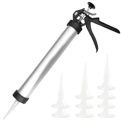 Caulking Tool Gun, 20 Oz Sausage Caulking Guns, Soft and Hard Glue Gun with 10 Nozzles Adhesive Sealant Tool Kit Guns Household Tools Caulk