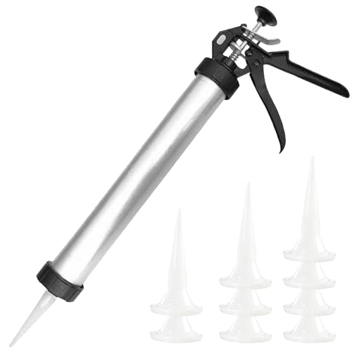 Caulking Tool Gun, 20 Oz Sausage Caulking Guns, Soft and Hard Glue Gun with 10 Nozzles Adhesive Sealant Tool Kit Guns Household Tools Caulk