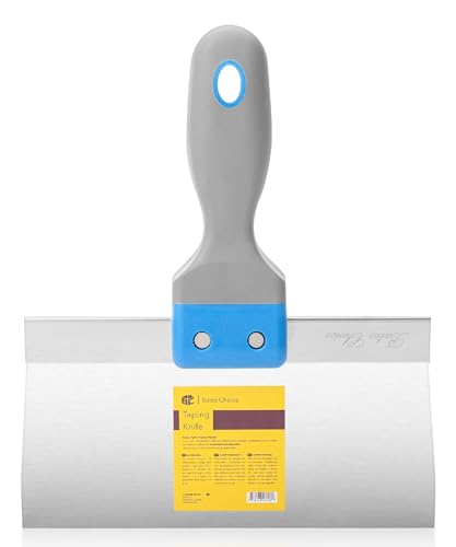 Bates- Taping Knife, 8 Inch, Stainless Steel Drywall Taping Knife, Soft Grip Handle - size: 8 Inch