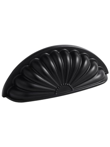 Black Cabinet Cup Pulls 3" Hole Center 10 Pack Matte Drawer Pulls Kitchen Hardware Cabinet Handles Dresser Handles Knobs - color: Black, size: 3"(76mm) Hole Center