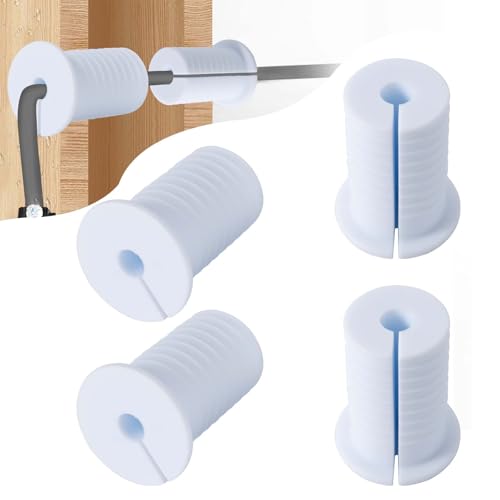 6 Pcs Starlink Cable Grommet for 1 Inch Wall Hole, Starlink Wall Grommet, Perforated Silicone Grommet, Cable Punch Grommet, Wall Grommet for Starlink Ethernet Cable（White