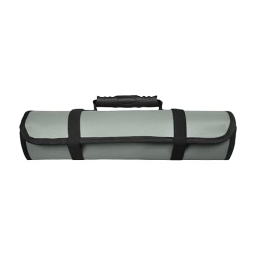 23 Pocket Car Tool Bag Roll Up Organizer - Portable Wrench Organizer & Tools Storage Bag with Zipper Pouch - Roll Up Tool Pouch with Easy-Grab Handle for Men Dad Boyfriend Mechanic (Gray) - color: Gray
