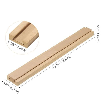 uxcell 4 Set Wooden Drawer Slides, 19-3/4 (50 CM) Classic Wood Center Guide Track with Metal Slide Glide Bracket, Wood Drawer Glides Bottom Rails Replacement Kit - size: 19-3/4