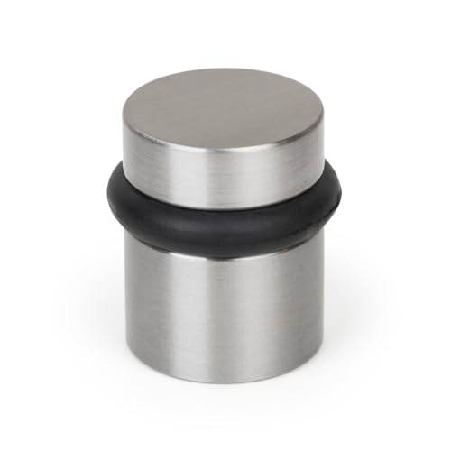 Mega Handles Floor Door Stopper, Quickly Installed Wall Protector, Wall Protectors from Door Knobs, Floor Door Stop with Mounting Hardware Included - Satin Nickel - 1.5 Inch - color: Satin Nickel, size: 1 Pack