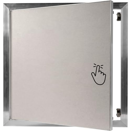 Repa Market 16 x 16 Inch Access Panel for Drywall with Aluminum Frame/Wall Hole Cover/Access Door Panel with Click Function – Heavy-Duty Service Hatch for Plumbing, Electrical, HVAC Access Door - color: Drywall - With Click function, size: 16 x 16