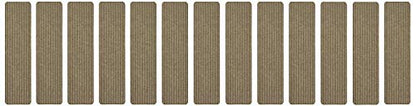 Stair Treads Collection Indoor Skid Slip Resistant Carpet Stair Tread Treads (7 inch x 24 inch) (Beige, Set of 13) - color: Beige, size: 13 Pcs - 7"x24"