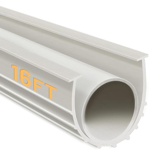 DGSL Garage Door Seals Bottom Rubber Weather Stripping Kit Seal Strip Replacement, Universal Weatherproof Threshold Buffering Sealing Rubber 5/16 inch T Ends (16 Ft, White) - color: White, size: 16 Ft