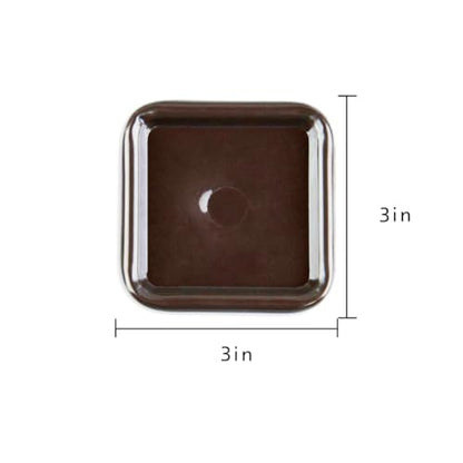 4 Pack 3 inch Square Reusable Carpet Bottom Furniture Caster Cups to Protect Hardwood, Tile or Laminate Floors Carpet Sliders for Moving Heavy Sofa Bed Couch Fridge, (Brown, Square)