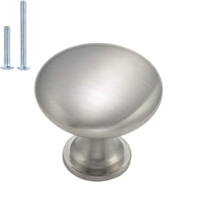 homdiy 20 Pack Brushed Nickel Cabinet Knobs, Single Hole Dresser Pulls, Satin Nickel Knobs, Silver Hardware for Cupboard, Kitchen and Drawer - color: Brushed Nickel, size: 20 Pack