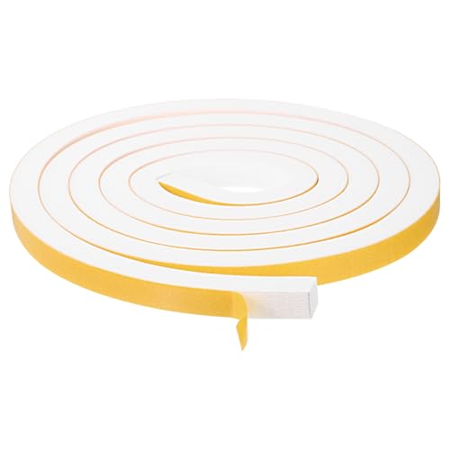 uxcell 1 Roll Foam Weather Stripping, 1/2" Wide X 1/2" Thick X 6.56 Ft Door Seal Strip Adhesive Foam Tape White Insulation Strip for Door Window - size: 1/2"x 1/2"x 6.56 Ft