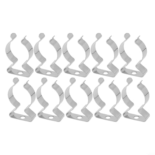 10 Pack Heavy Duty Manganese Steel Spring Terry Clips Wall Mount Tool Holders for Garage, Shed, and Workshop Organization, Fits 0.24 to 2 Inch Handles(25mm) - size: 25mm