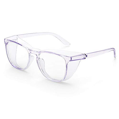 MORK&SUKY Safety Glasses, Stylish Goggles With No Fog Lense, Alternatives To Regular Protective Eyewear For Lab and Nursing. - color: Purple