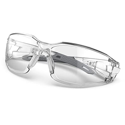 Safety Glasses Anti-Fog Lens,Adjustable Frames Eye Protection Goggles For Men Women - color: Grey