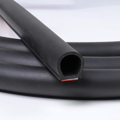 D-Shape 3/4" Weather Stripping Heavy Duty 28FT Bulb Seal Car Door Window Rubber Seal Strip Hollow Gasket Weatherstrip(Self-Adhesive) for Automotive Truck RV Door Window Soundproof - size: 28ft