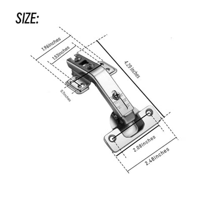 BADALU 135° Lazy Susan Corner Cabinet Hinges - Concealed, 3D Adjustable, Replacement for Cupboards, 2 Pack - style: 135 Degree Full Overlay 2pcs
