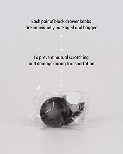30 PCS Kitchen Cabinet Knobs, 1-1/5 Inch Dresser Knobs, Black Drawer Knobs Suitable for Wardrobe Cabinets, Modern Cabinet Hardware with Screws - color: Black