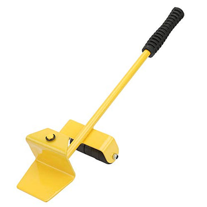KUIDAMOS Furniture Mover Set, 150KG Capacity Transport Moving Plate, Smooth Scroll Wheel, Rectangular, Yellow, Plastic