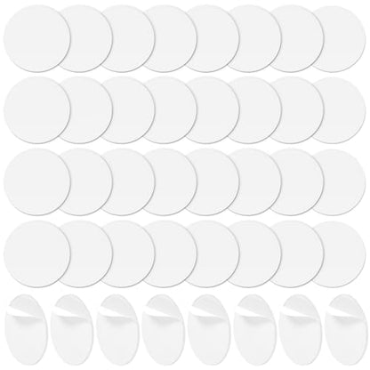 40 Pcs Round Adhesive Pads 1" Double Sided Sticky Adhesive Pads Round Heavy Duty Mounting Tape Clear Removable Dots for Car Phone Mounts Dashboard Dash Cam Base Home Office