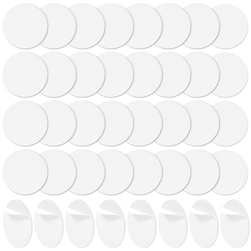 40 Pcs Round Adhesive Pads 1" Double Sided Sticky Adhesive Pads Round Heavy Duty Mounting Tape Clear Removable Dots for Car Phone Mounts Dashboard Dash Cam Base Home Office
