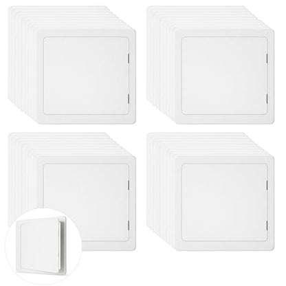 Morvat Access Panel 8x8 Inch for Drywall & Ceiling with Door, Heavy-Duty Durable ABS Plastic & Easy Install Access Box, Wall Hole Cover Plate for Plumbing & Electrical Cables & Wiring, White, 40-Pack - size: 8x8 - 40PK