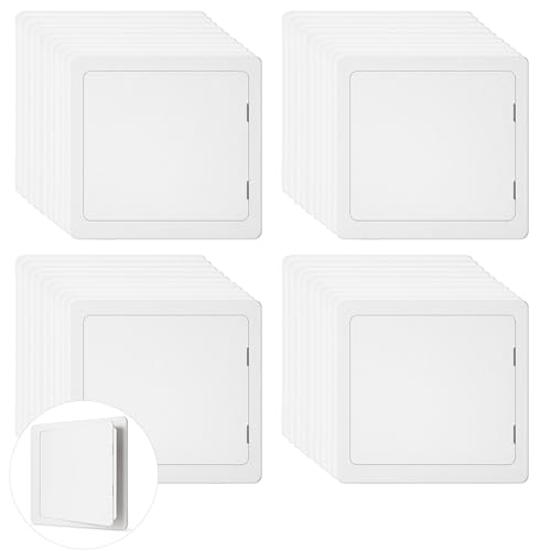 Morvat Access Panel 8x8 Inch for Drywall & Ceiling with Door, Heavy-Duty Durable ABS Plastic & Easy Install Access Box, Wall Hole Cover Plate for Plumbing & Electrical Cables & Wiring, White, 40-Pack - size: 8x8 - 40PK
