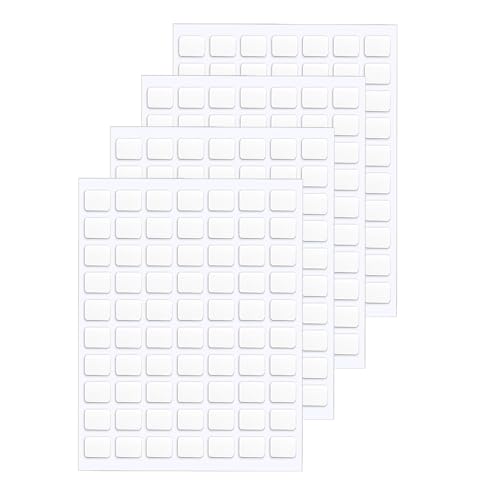 JANYUN 280 Pcs Double Sided Sticky Dots Removable Square Putty Clear Double Sided Tape for Crafts No Trace Sticky Tack Adhesive Tape (8 x 10 mm) - size: 8x10mm Square 280pcs