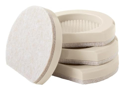 Scotch Felt Pad Cups, 6-Pack of 4 1-1/4 in. Chair Leg Floor Protector for Hardwood Floors and Tile