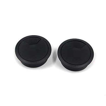 Quluxe Desk Grommet, 2-3/4 Inch Plastic Desk Cord Cable Hole Cover Grommet -Black (Pack of 20) - color: Plastic-black