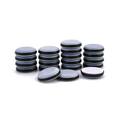 1" Adhesive Furniture Sliders -Furnigear Chair Glides PTFE Mover Slide on Furniture & Kitchen Appliances Slider Easy and Safely - Best Furniture Sliders for Carpet Hardwood Floors (20 Pack) - size: 1" Adhensive, grey-20pack