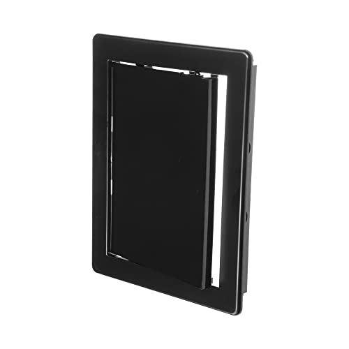 6" x 8" Black Plastic Access Panel - Drywall Wall Access Door for Plumbing, Electricity, Heating & Alarm Services - color: Black, size: 6" x 8"