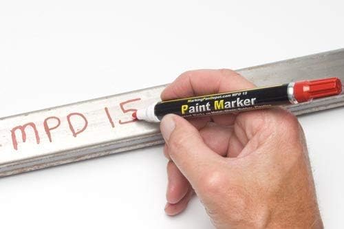 Enamel Paint Markers MPD-15 | BLUE- 1 Pack | Permanent Marks on Metal, Glass, Rubber, Plastic & more, Waterproof UV Resistant - color: Blue
