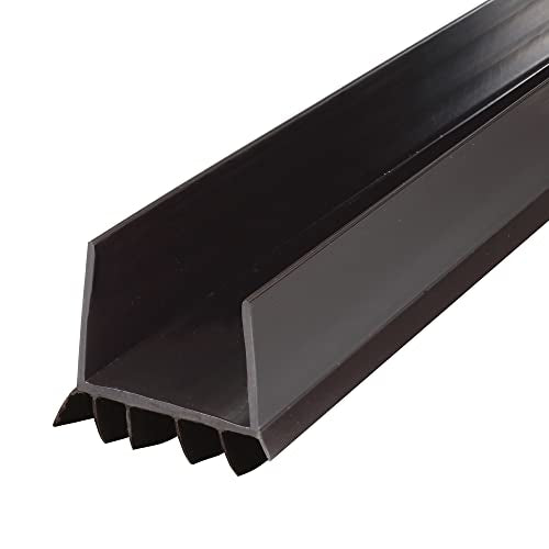 M-D Building Products Vinyl Cinch U-Shape Door Bottom Seal, Slide-On Weatherstripping Draft Stopper, Easy to Install, Fits 36” x 1-3/4” Doors, Fills 3/8”- 3/4” Gaps, 43337, Brown - color: Brown, size: 36 Inch