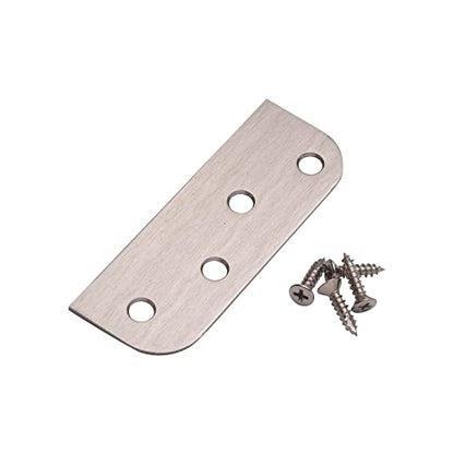 Hinge Blanks for Door Hinges - Filler Plates - 4 Inch with 5/8 Inch - 3 Pack (Satin Nickel) - color: Satin Nickel