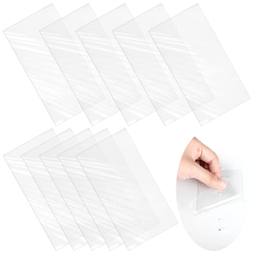 10 Pcs Bathtub Hole Patch Siding Wall Repair Kit Waterproof Patch Holes Blemishes Tools Self Adhesive White Tape for Cracked Pool Liner Roof Skylight and Vinyl Skirting(Transparent) - color: Transparent