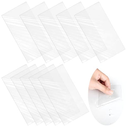 10 Pcs Bathtub Hole Patch Siding Wall Repair Kit Waterproof Patch Holes Blemishes Tools Self Adhesive White Tape for Cracked Pool Liner Roof Skylight and Vinyl Skirting(Transparent) - color: Transparent