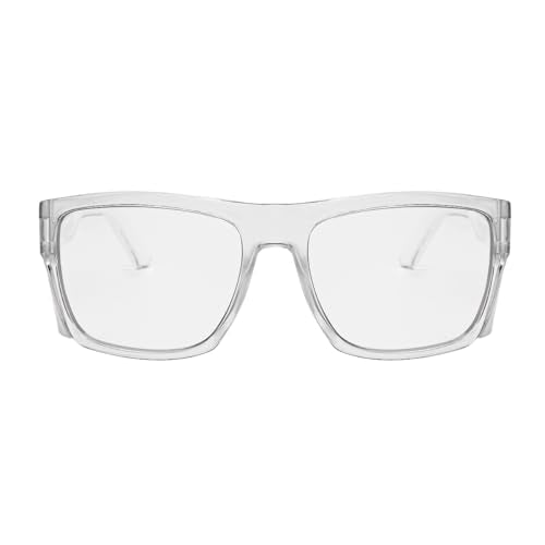 TransitionSafetyGlaseswith ANSI Z87+ImpactApproved Wraparound&Anti Bluelight UV400 - color: Clear