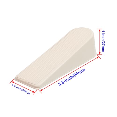 Door Stopper Door Stop Wedge Non Scratching Door Holder Small White - Pack of 4 - color: White