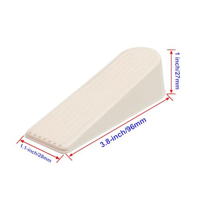 Door Stopper Door Stop Wedge Non Scratching Door Holder Small White - Pack of 4 - color: White