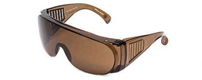 Calabria Fit Over Safety Glasses | Polarized Sunglasses Over Glasses | Wrap Around Anti-Fog | Scratch Resistant | Unisex - color: Copper