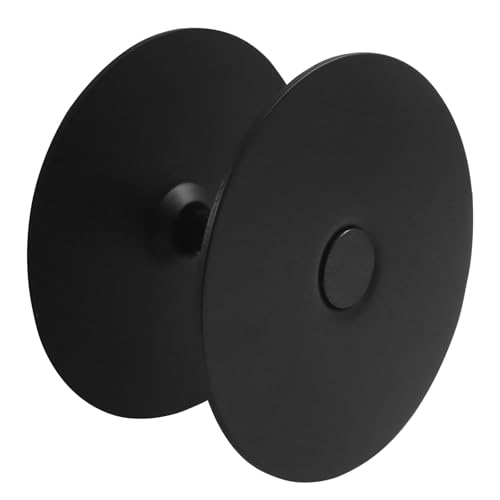 1 Pack Door Hole Cover Plate, 2-5/8" Diameter Black Deadbolt Cover, Hole Filler Plate with 1.2" & 1.5" Screws and 0.7" Nut, for Enhanced Home Security, Privacy and Aesthetic Security - color: Black, size: 1 Piece